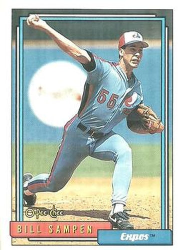 #566 Bill Sampen - Montreal Expos - 1992 O-Pee-Chee Baseball