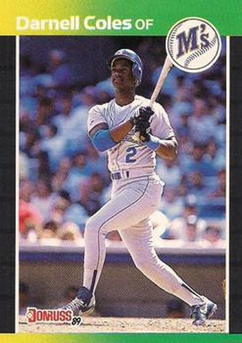 #566 Darnell Coles - Seattle Mariners - 1989 Donruss Baseball