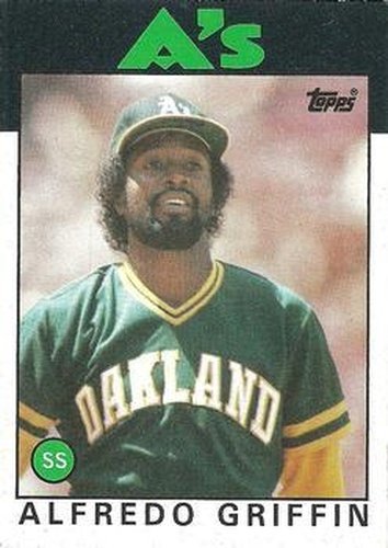 #566 Alfredo Griffin - Oakland Athletics - 1986 Topps Baseball