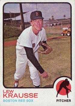 #566 Lew Krausse - Boston Red Sox - 1973 Topps Baseball