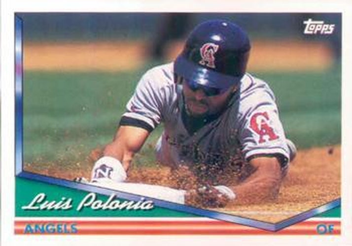 #566 Luis Polonia - California Angels - 1994 Topps Baseball