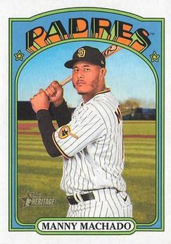 #566 Manny Machado - San Diego Padres - 2021 Topps Heritage Baseball