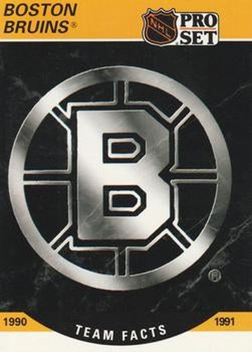 #566 Boston Bruins Logo- Boston Bruins - 1990-91 Pro Set Hockey