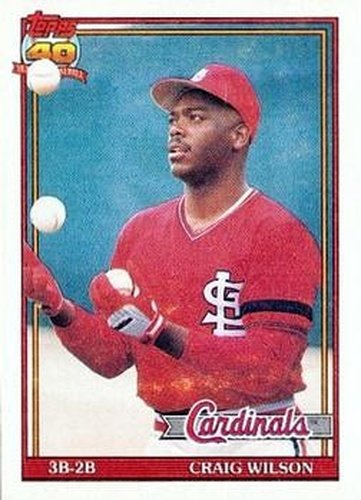 #566 Craig Wilson - St. Louis Cardinals - 1991 Topps Baseball