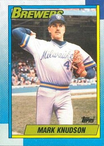 #566 Mark Knudson - Milwaukee Brewers - 1990 O-Pee-Chee Baseball