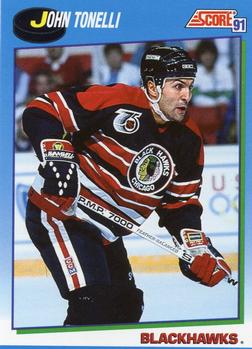 #567 John Tonelli - Chicago Blackhawks - 1991-92 Score Canadian Hockey