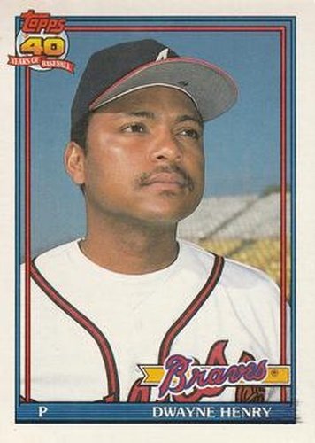 #567 Dwayne Henry - Atlanta Braves - 1991 O-Pee-Chee Baseball