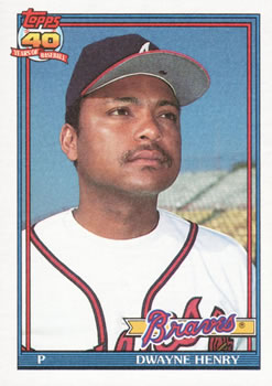 #567 Dwayne Henry - Atlanta Braves - 1991 Topps Baseball