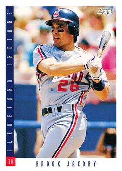 #567 Brook Jacoby - Cleveland Indians - 1993 Score Baseball