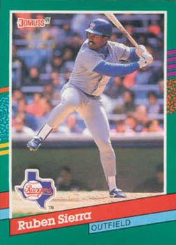 #567 Ruben Sierra - Texas Rangers - 1991 Donruss Baseball