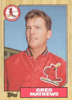 #567 Greg Mathews - St. Louis Cardinals - 1987 Topps Baseball