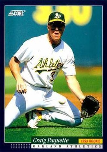 #567 Craig Paquette - Oakland Athletics -1994 Score Baseball