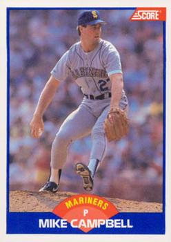 #568 Mike Campbell - Seattle Mariners - 1989 Score Baseball