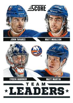 #568 Evgeni Nabokov / John Tavares / Matt Martin / Matt Moulson - New York Islanders - 2013-14 Score Hockey