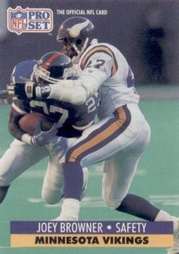 #568 Joey Browner - Minnesota Vikings - 1991 Pro Set Football