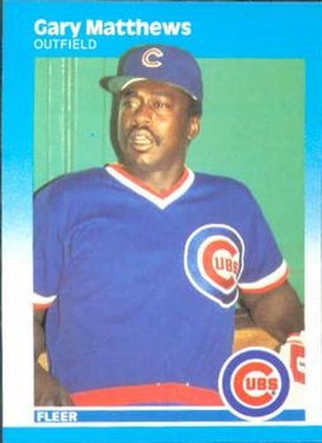 #568 Gary Matthews - Chicago Cubs - 1987 Fleer Baseball