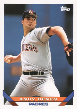 #568 Andy Benes - San Diego Padres - 1993 Topps Baseball