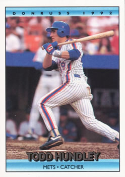 #568 Todd Hundley - New York Mets - 1992 Donruss Baseball