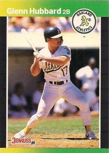 #568 Glenn Hubbard - Oakland Athletics - 1989 Donruss Baseball