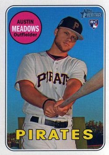 #568 Austin Meadows - Pittsburgh Pirates - 2018 Topps Heritage Baseball