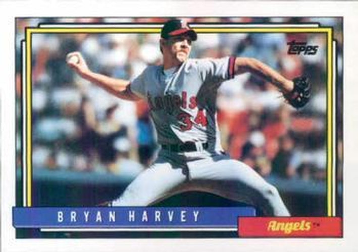 #568 Bryan Harvey - California Angels - 1992 Topps Baseball