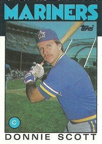 #568 Donnie Scott - Seattle Mariners - 1986 Topps Baseball