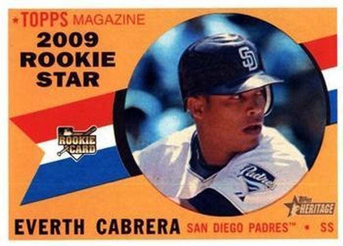 #568 Everth Cabrera - San Diego Padres - 2009 Topps Heritage Baseball