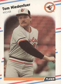 #568 Tom Niedenfuer - Baltimore Orioles - 1988 Fleer Baseball