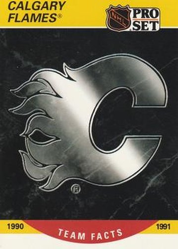 #568 Calgary Flames Logo- Calgary Flames - 1990-91 Pro Set Hockey