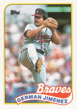 #569 German Jimenez - Atlanta Braves - 1989 Topps Baseball