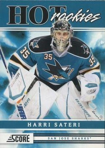 #569 Harri Sateri - San Jose Sharks - 2011-12 Score Hockey