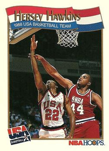 #569 Hersey Hawkins - USA - 1991-92 Hoops Basketball