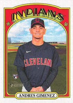 #569 Andres Gimenez - Cleveland Indians - 2021 Topps Heritage Baseball
