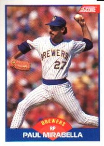 #569 Paul Mirabella - Milwaukee Brewers - 1989 Score Baseball