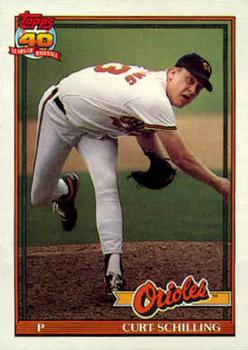 #569 Curt Schilling - Baltimore Orioles - 1991 Topps Baseball