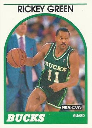 #56 Rickey Green - Milwaukee Bucks - 1989-90 Hoops Basketball