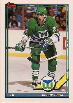 #56 Bobby Holik - Hartford Whalers - 1991-92 Topps Hockey