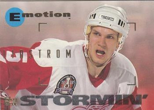 #56 Nicklas Lidstrom - Detroit Red Wings - 1995-96 SkyBox E-Motion Hockey