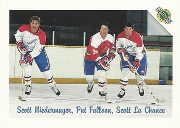 #56 Scott Lachance / Pat Falloon / Scott Niedermayer - 1991 Ultimate Draft Hockey