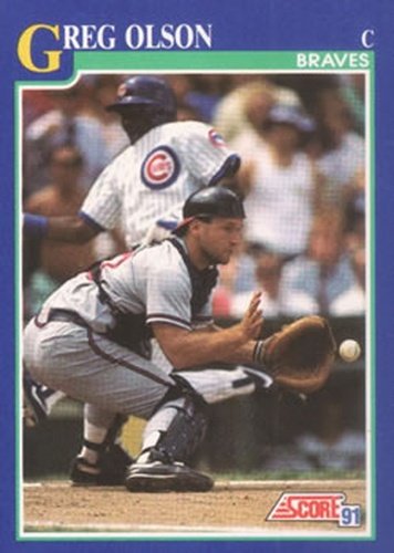 #56 Greg Olson - Atlanta Braves - 1991 Score Baseball