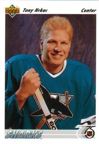 #56 Tony Hrkac - San Jose Sharks - 1991-92 Upper Deck Hockey