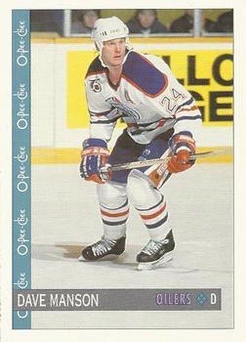 #56 Dave Manson - Edmonton Oilers - 1992-93 O-Pee-Chee Hockey