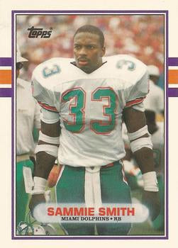 #56T Sammie Smith - Miami Dolphins - 1989 Topps Traded Football