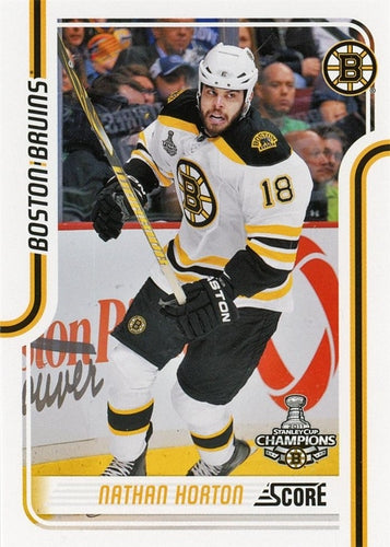 #56 Nathan Horton - Boston Bruins - 2011-12 Score Hockey