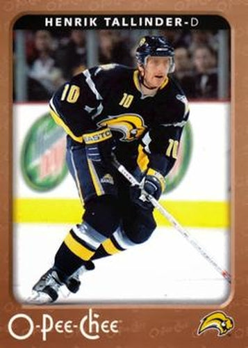 #56 Henrik Tallinder - Buffalo Sabres - 2006-07 O-Pee-Chee Hockey