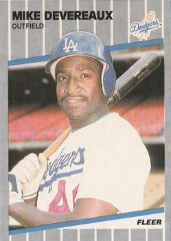 #56 Mike Devereaux - Los Angeles Dodgers - 1989 Fleer Baseball