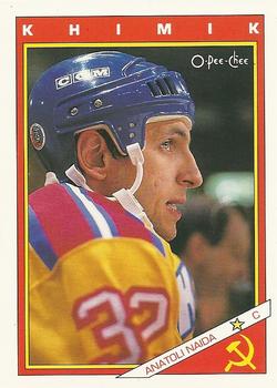 #56R Anatoli Naida - Khimik Voskresensk - 1991-92 O-Pee-Chee Hockey - Sharks & Russians
