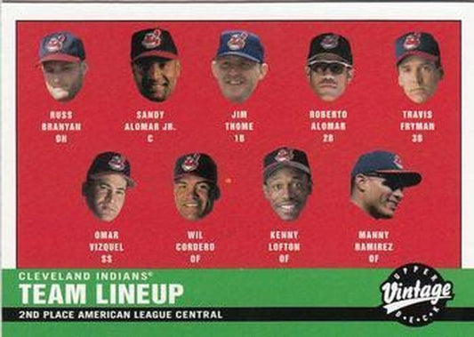 #56 Cleveland Indians - Cleveland Indians - 2001 Upper Deck Vintage Baseball
