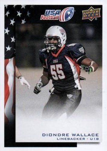 #56 Diondre Wallace - USA - 2014 Upper Deck USA Football
