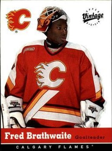 #56 Fred Brathwaite - Calgary Flames - 2000-01 Upper Deck Vintage Hockey